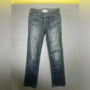 Paige Straight Leg Denim Jeans Womens 25 waist Stretchy Blue faded Cute 0882